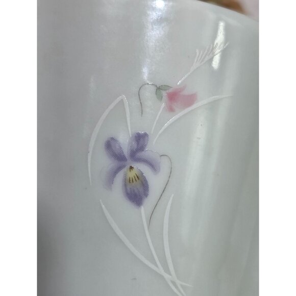 Vintage Russ Porcelain Basket Woven Handle Japan Flowers #4939 Trinket 2-1/4" - Picture 8 of 10